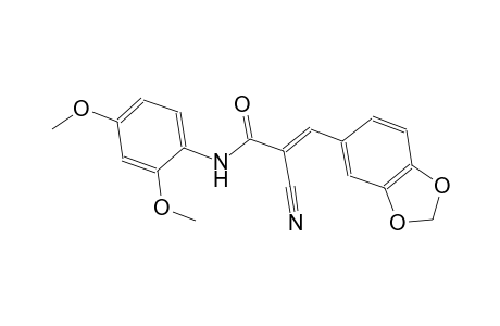 (2E)-3-(1,3-benzodioxol-5-yl)-2-cyano-N-(2,4-dimethoxyphenyl)-2-propenamide