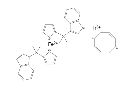 iridium(III) iron(II) (2Z,6Z)-cycloocta-2,6-diene-1,5-diide 2-(2-(1H-inden-1-yl)propan-2-yl)cyclopenta-2,4-dien-1-ide 3-(2-(cyclopenta-3,5-dien-2-ide-1-yl)propan-2-yl)-1H-inden-1-ide