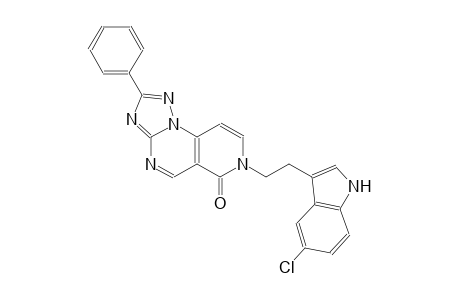 pyrido[3,4-e][1,2,4]triazolo[1,5-a]pyrimidin-6(7H)-one, 7-[2-(5-chloro-1H-indol-3-yl)ethyl]-2-phenyl-