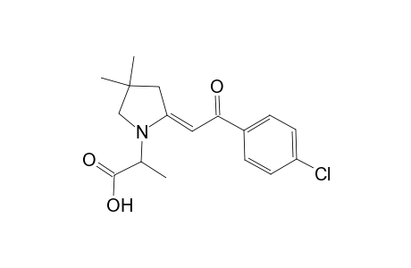 2-[(2E)-2-[2-(4-chlorophenyl)-2-keto-ethylidene]-4,4-dimethyl-pyrrolidino]propionic acid