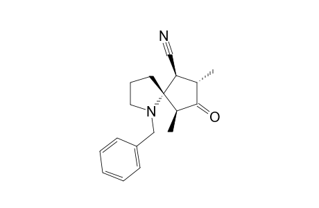 (5R*,6S*,7S*,9S*)-1-BENZYL-7,9-DIMETHYL-8-OXO-1-AZA-SPIRO-[4.4]-NONANE-6-CARBONITRILE