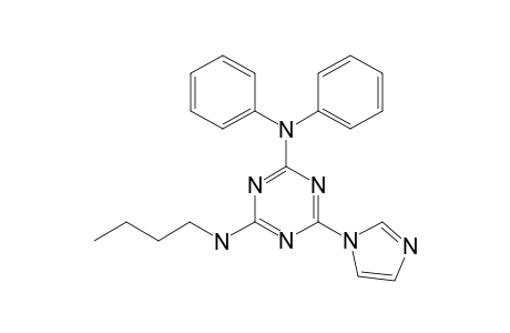 2-N-butyl-6-imidazol-1-yl-4-N,4-N-diphenyl-1,3,5-triazine-2,4-diamine