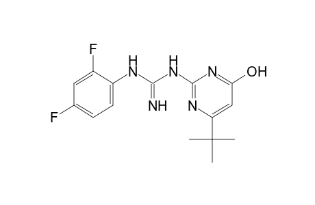 1-(4-tert-butyl-6-hydroxy-2-pyrimidinyl)-3-(2,4-difluorophenyl)guanidine