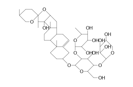 Pennogenin-3-O.alpha.-L-rhamnopyranosyl-(1-2)-ualpha-L-arabinopyranosyl-(1-4)E.beta.-D-glucopyranosid