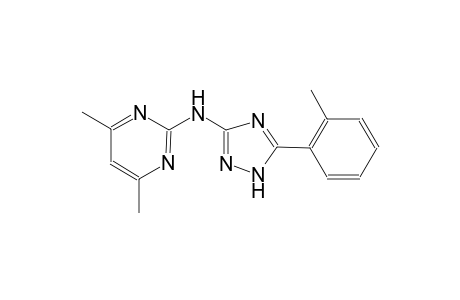 4,6-dimethyl-N-[5-(2-methylphenyl)-1H-1,2,4-triazol-3-yl]-2-pyrimidinamine