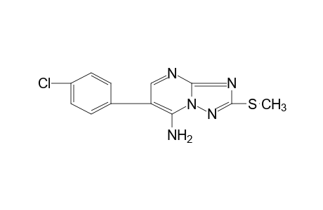 7-AMINO-6-(p-CHLOROPHENYL)-2-(METHYLTHIO)-s-TRIAZOLO[1,5-a]PYRIMIDINE