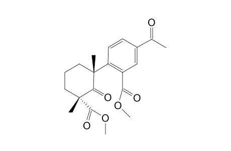 Methyl 3-[4'-acetyl-2'-(methoxybenzoyl)]-1.beta.,2.beta-dimethyl-2-oxocyclohexane]-carboxylate