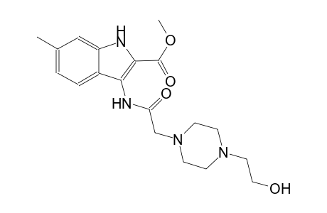 methyl 3-({[4-(2-hydroxyethyl)-1-piperazinyl]acetyl}amino)-6-methyl-1H-indole-2-carboxylate