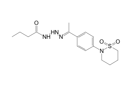 butyric acid, 2-{[alpha-methyl-p-(tetrahydro-2H-1,2-thiazin-2-yl)-benzylidene ]amino}hydrazide, S,S-dioxide