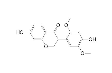 ERYVARIN-M;2,3-DIHYDRO-7-HYDROXY-3-(4-HYDROXY-2,5-DIMETHOXYPHENYL)-4H-1-BENZOPYRAN-4-ONE