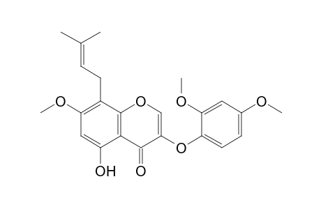 3-(2',4'-DIMETHOXYPHENOXY)-5-HYDROXY-7-METHOXY-6-(METHYLBUT-2-ENYL)-CHROMEN-4-ONE