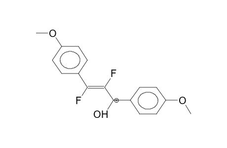 TRANS-1,2-DIFLUORO-1-(4'-METHOXYPHENYL)-2-(4-METHOXYBENZOYL)ETHENEPROTONATED