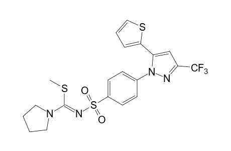 N-{{p-[5-(2-thienyl)-3-(trifluoromethyl)pyrazol-1-yl]phenyl}sulfonyl}thio-1-pyrrolidinecarboximidic acid, methyl ester