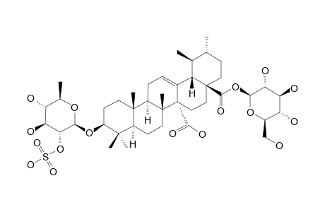 ZYGOPHYLOSIDE-E;3-O-[BETA-D-2-O-SULPHONYL-QUINOVOPYRANOSYL]-QUINOVIC-ACID-28-O-[BETA-D-GLUCOPYRANOSYL]-ESTER