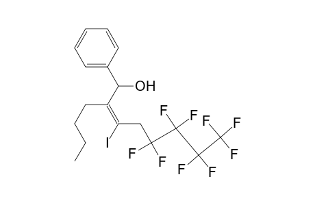 (E)-2-(n-butyl)-5,5,6,6,7,7,8,8,8-nonafluoro-3-iodo-1-phenyl-2-octen-1-ol