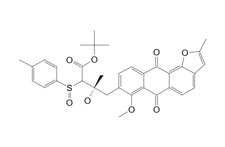 TERT.-BUTYL-3-HYDROXY-4-(7'-METHOXY-2'-METHYL-6',11'-DIOXO-6',11'-DIHYDROANTHRA-[1',2'-B]-FURAN-8'-YL)-3-METHYL-2-(P-TOLYLSULFINYL)-BUTANOATE;I