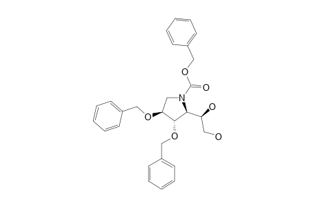 [2S-[2-ALPHA-(S*),3-BETA,4-ALPHA]]-1-(BENZYLOXYCARBONYL)-3,4-BIS-(BENZYLOXY)-2-(1,2-DIHYDROXYETHYL)-PYRROLIDINE