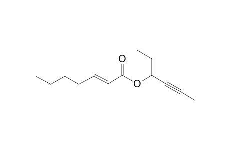 2-Heptenoic acid, hex-4-yn-3-yl ester