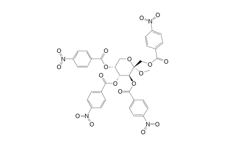 .alpha.-D-Fructopyranoside, methyl, tetrakis(4-nitrobenzoate)