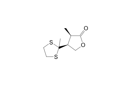 (3R,4S)-(-)-3-Methyl-4-(2-methyl-1,3-dithiolane-2-yl)-2(3H)-dihydrofuranone