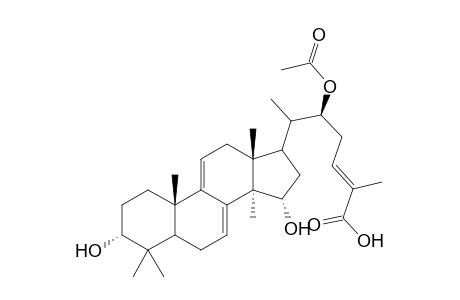 22.beta.-Acetoxy-3.alpha.,15.alpha.-dihydroxylanosta-7,9(11),24-trien-26-oic Acid