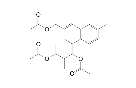 2,4-Hexanediol, 5-[2-(3-hydroxy-1-propen-1-yl)-4-methylphenyl]-3-methyl-, triacetate