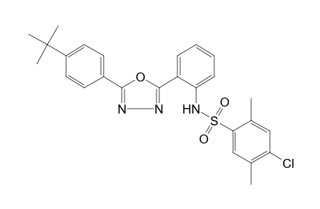 2'-[5-(p-tert-butylphenyl)-1,3,4-oxadiazol-2-yl]-4-chloro-2,5-xylenesulfonanilide