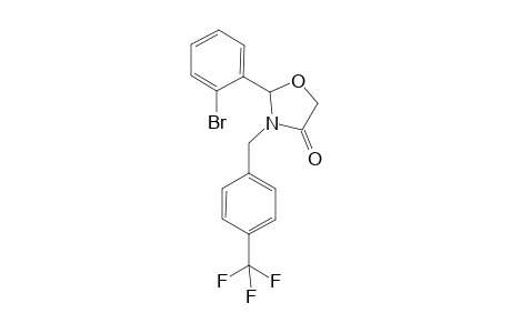 2-(2-Bromophenyl)-3-[4-(trifluoromethyl)benzyl]-1,3-oxazolidin-4-one