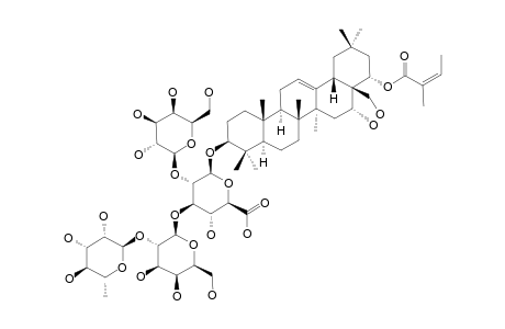 #4;SANCHKASAPONIN-H;22-O-ANGELOYL-CAMELLIAGENIN-A-3-O-[BETA-D-GALACPYRANOSYL-(1->2)]-[ALPHA-L-RHAMNOPYRANOSYL-(1->2)-BETA-D-GALACTOPYRANOSYL-(1->3)]-BETA-D-GLU