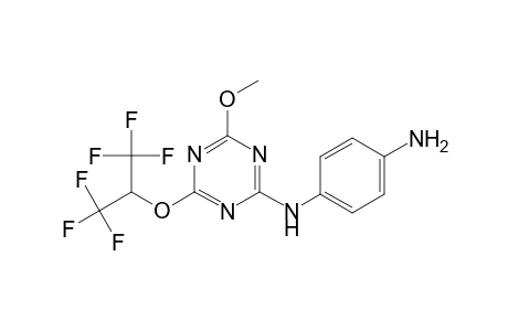N-[4-Methoxy-6-(2,2,2-trifluoro-1-trifluoromethyl-ethoxy)-[1,3,5]triazin-2-yl]-benzene-1,4-diamine