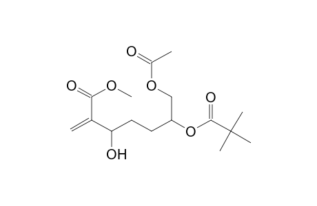 7-Acetoxy-6-(trimethylacetoxy)-3-hydroxy-2-methyleneheptanoic acid, methyl ester