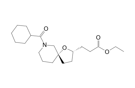 Ethyl 3-((2S,5S)-7-(cyclohexanecarbonyl)-1-oxa-7-azaspiro[4.5]decan-2-yl)propanoate