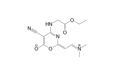 (E)-5-CYANO-2-(N,N-DIMETHYLIMMONIO)-ETHYLIDENE-4-[(2-ETHOXY-2-OXOETHYL)-AMINO]-6-OXIDO-1,3-OXAZINE