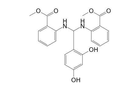 N,N'-(2,4-dihydroxybenzylidene)dianthranilic acid, dimethyl ester