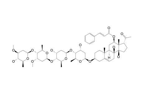 SYRIACOSIDE-H;IKEMAGENIN-3-O-BETA-D-OLEANDOPYRANOSYL-(1->4)-BETA-D-CYMAROPYRANOSYL-(1->4)-BETA-D-DIGITOXOPYRANOSYL-(1->4)-BETA-D-DIGITOXYPYRANOSIDE