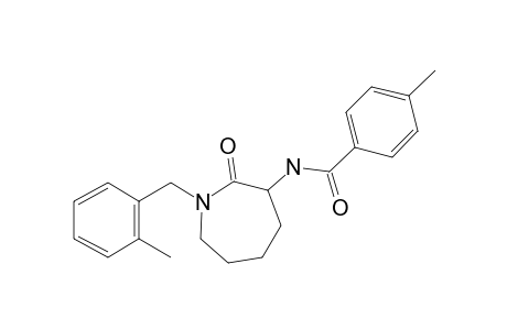 4-Methyl-N-[1-(2-methylbenzyl)-2-oxoazepan-3-yl]benzamide