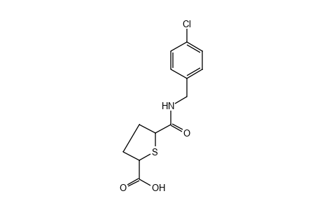 5-[(p-chlorobenzyl)carbamoyl]tetrahydro-2-thiophenecarboxylic acid