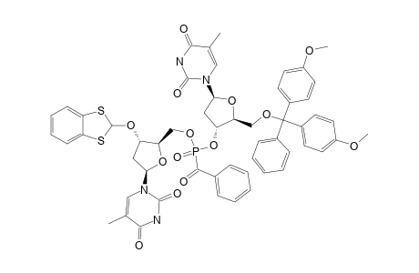 5'-O-DIMETHOXYTRITYLTHYMIDIN-3'-YL-3'-O-(1,3-BENZODITHIOL-2-YL)-THYMIDIN-5'-YL-BENZOYL-PHOSPHONATE