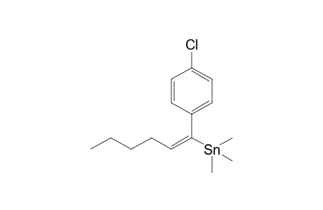 (E)-1-(4-Chlorophenyl)-1-trimethylstannyl-1-hexene