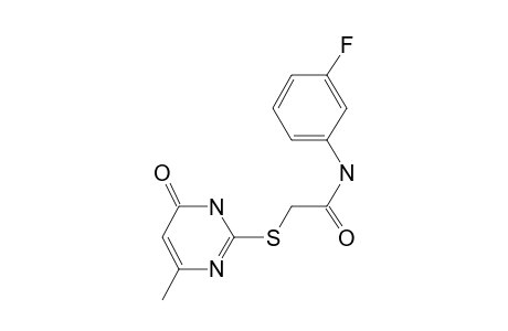 Acetamide, N-(3-fluorophenyl)-2-(3,4-dihydro-6-methyl-4-oxo-2-pyrimidylthio)-