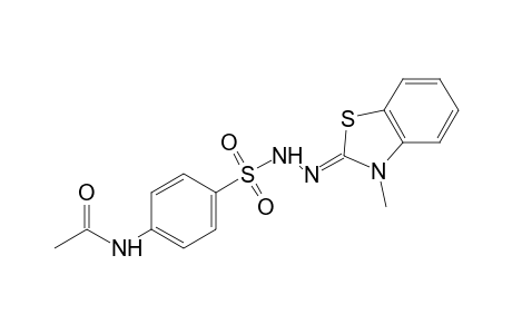 N4-acetylsulfanilic acid, (3-methyl-2-benzothiazolinylidene)hydrazide