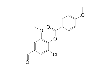 Benzoic acid, 4-methoxy-, 2-chloro-4-formyl-6-methoxyphenyl ester