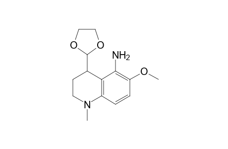 5-Amino-4-(1,3-dioxolan-2-yl)-1,2,3,4-tetrahydro-1-methyl-6-methoxyquinoline