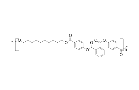 Polyester based on 1,10-decanediol, 4-hydroxybenzoic and phthalic acids