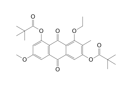 2,2-Dimethylpropionic acid (8-ethoxy-9,10-diketo-3-methoxy-7-methyl-6-pivaloyloxy-1-anthryl) ester