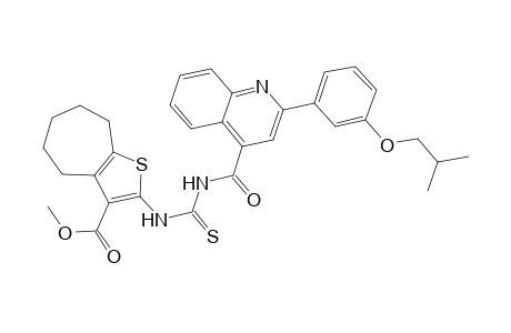 methyl 2-{[({[2-(3-isobutoxyphenyl)-4-quinolinyl]carbonyl}amino)carbothioyl]amino}-5,6,7,8-tetrahydro-4H-cyclohepta[b]thiophene-3-carboxylate