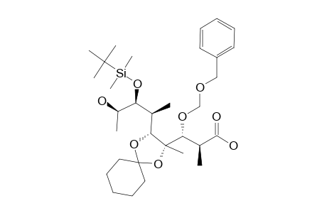 (2S,3R,4R,5R,6R,7S,8R)-3-(BENZYLOXYMETHOXY)-7-(TERT.-BUTYLDIMETHYLSILOXY)-4,5-(CYCLOHEXYLIDENEDIOXY)-8-HYDROXY-2,4,6-TRIMETHYLNONANOIC-ACID