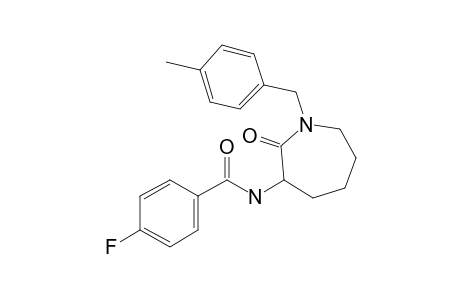 4-Fluoro-N-[1-(4-methylbenzyl)-2-oxoazepan-3-yl]benzamide