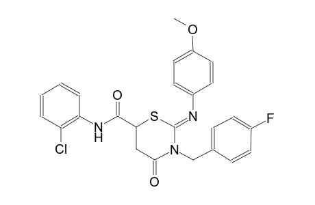 2H-1,3-thiazine-6-carboxamide, N-(2-chlorophenyl)-3-[(4-fluorophenyl)methyl]tetrahydro-2-[(4-methoxyphenyl)imino]-4-oxo-, (2Z)-