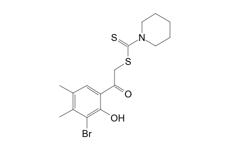 3'-bromo-4',5'-dimethyl-2'-hydroxy-2-mercaptoacetophenone, 2-(1-piperidinecarbodithioate)